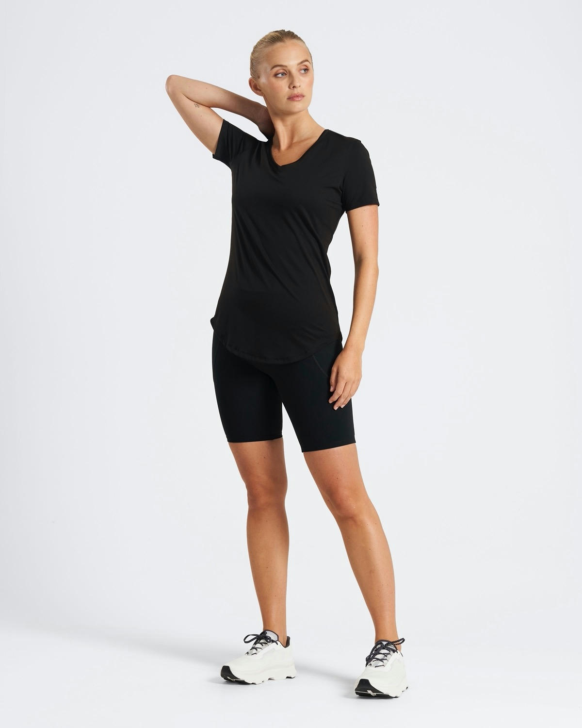 Powercut Soft Feel Longline V-Neck T-Shirt