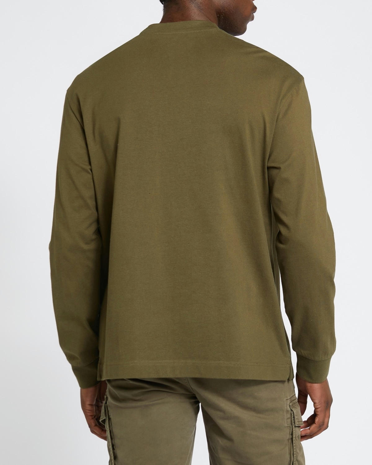 Cotton Long-Sleeved Pocket T-Shirt