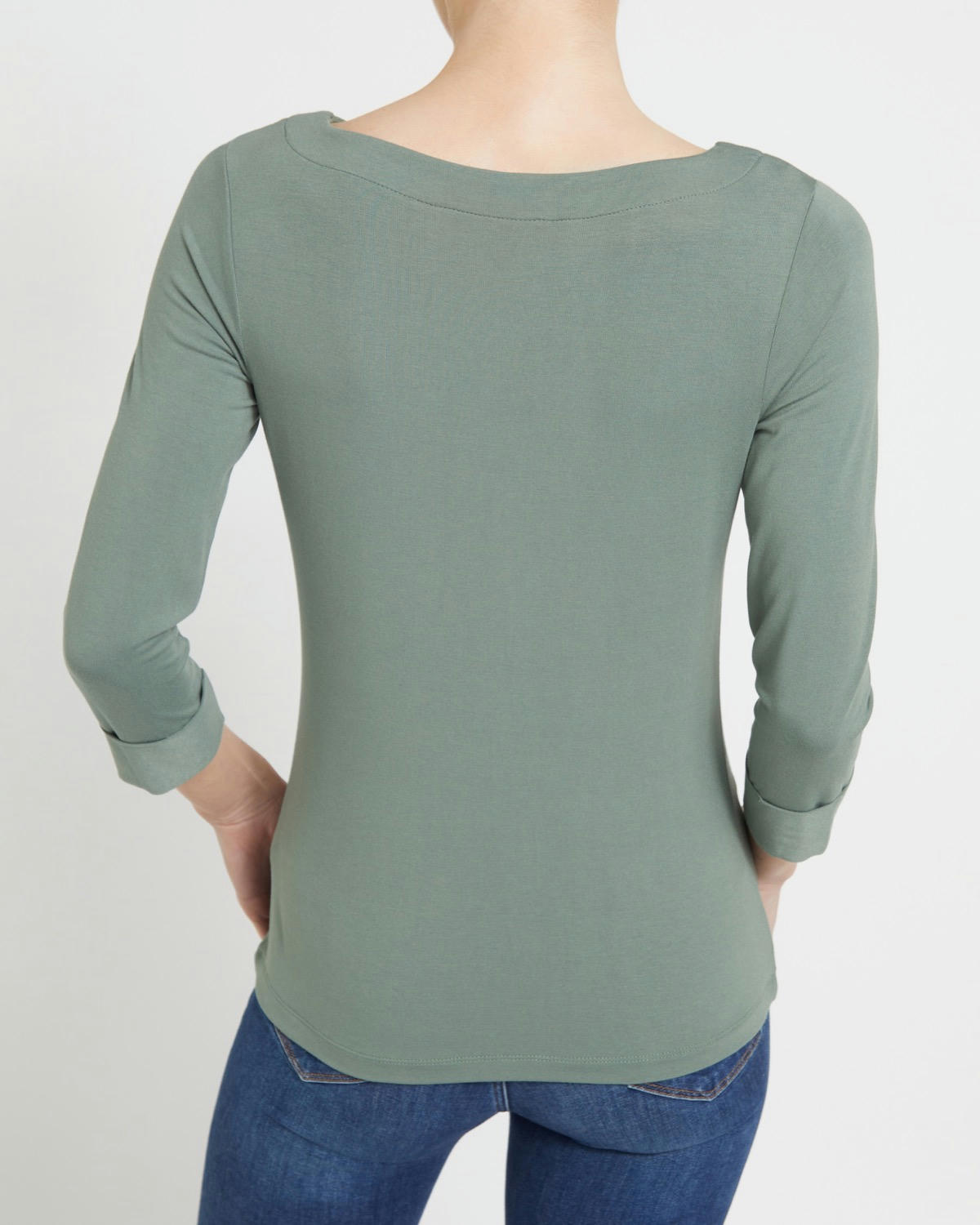 Solid Boatneck Top