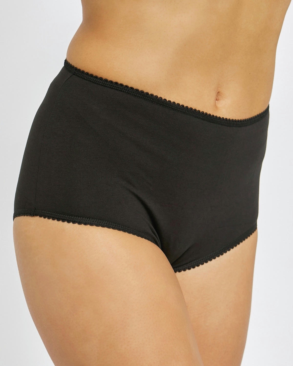 Plain Cotton Rich Full Briefs - Pack of 5