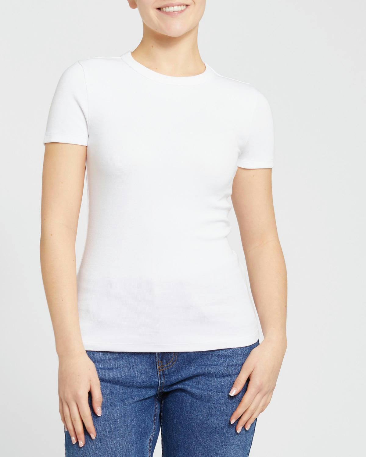 Rib Crew Neck Tee