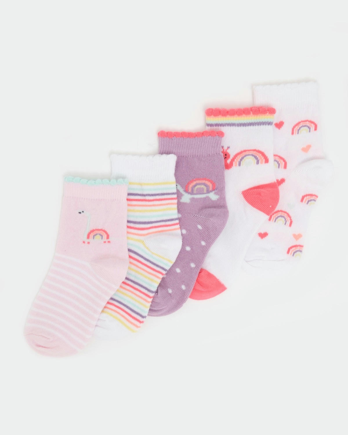 Baby Girls Design Socks - Pack Of 5