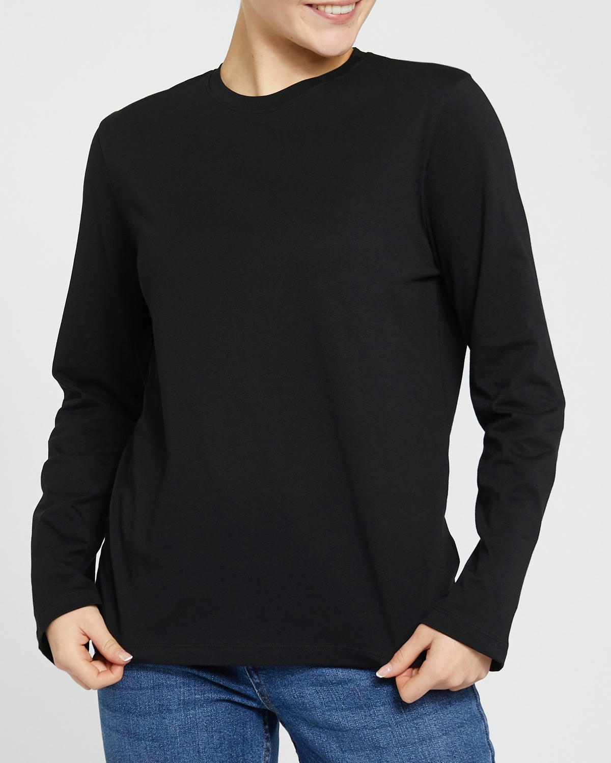 Pure Cotton Long-Sleeved Top