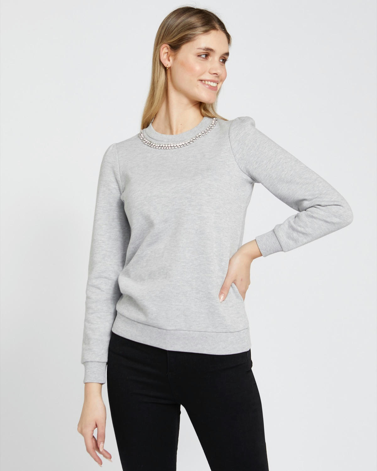 Savida Cara Jewel Neck Sweatshirt