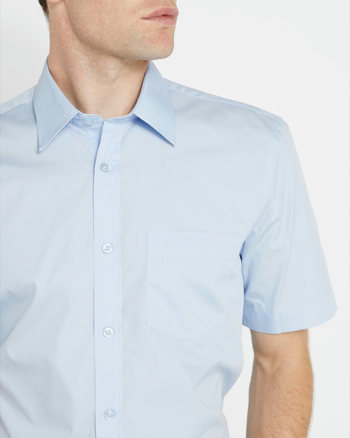 Regular Fit Short-Sleeved Cotton Rich Shirt