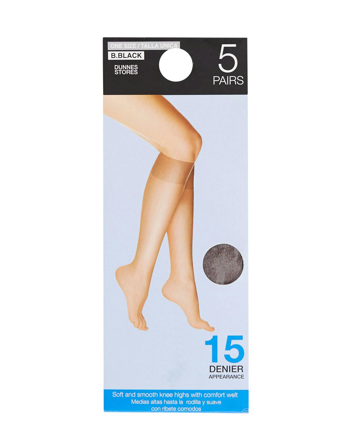 15 Denier Knee High Tights - Pack Of 5