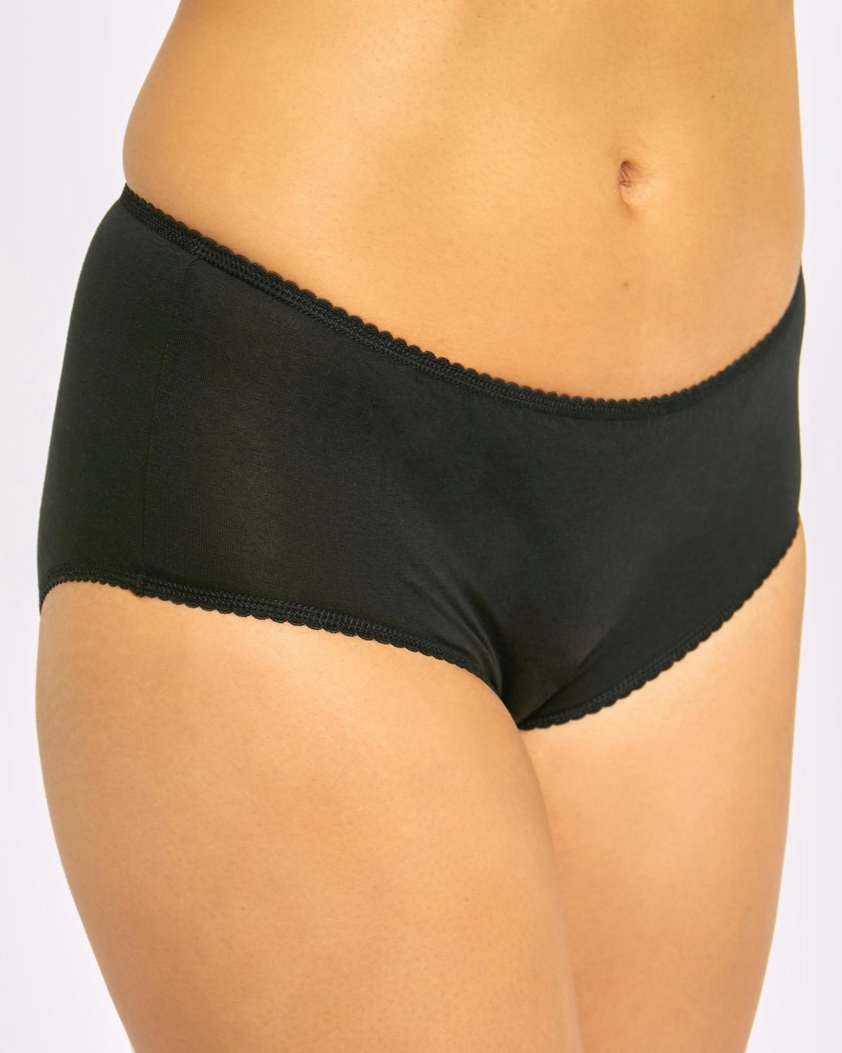 Plain Cotton Rich Midi Briefs - Pack of 5