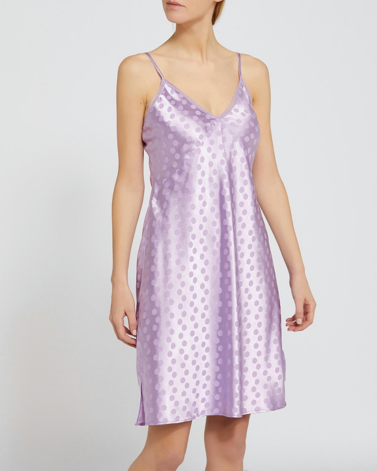 Satin Jacquard Lace Chemise