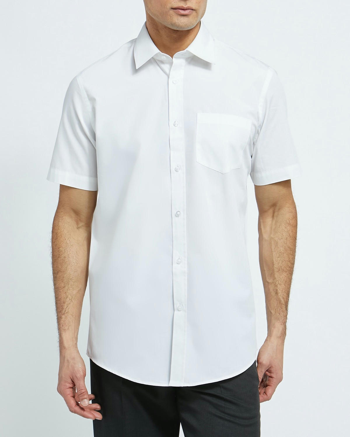 Regular Fit Short-Sleeved Cotton Rich Shirt