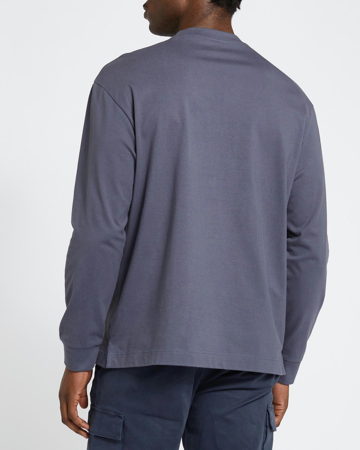 Cotton Long-Sleeved Pocket T-Shirt