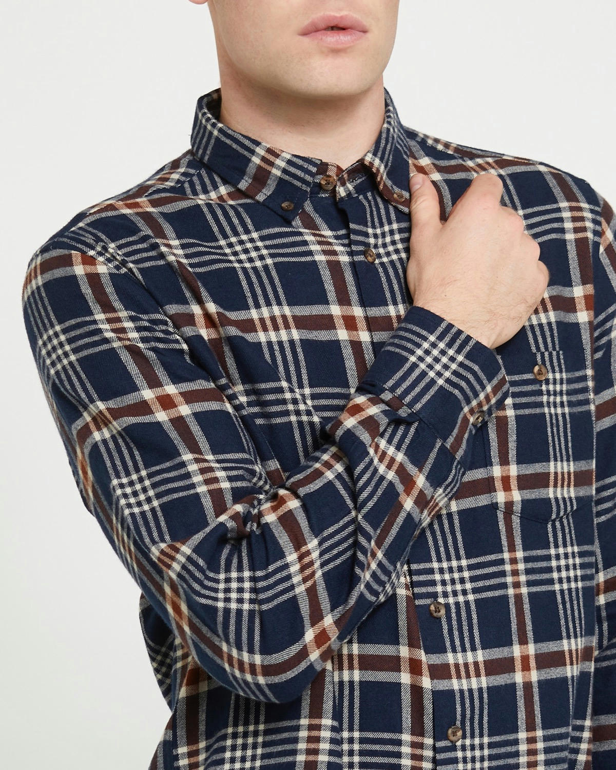 Regular Fit Brushed Check Shirt