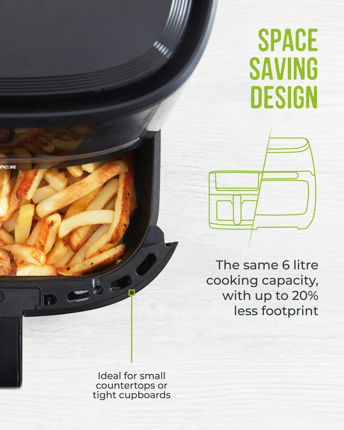 Tower Vortx 6L Eco Saver Air Fryer With Viewing Window