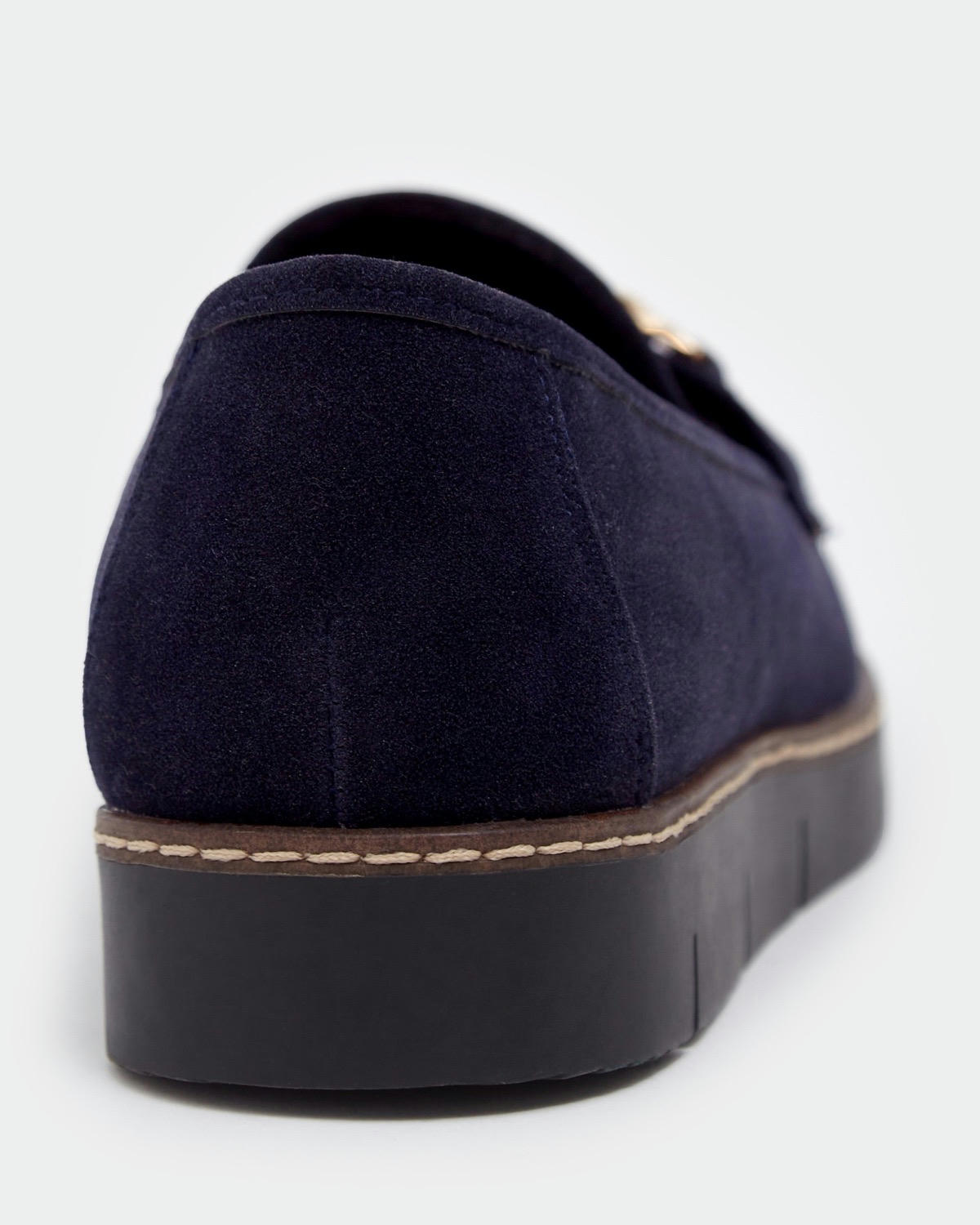 Chain Low Wedge Loafer Shoe