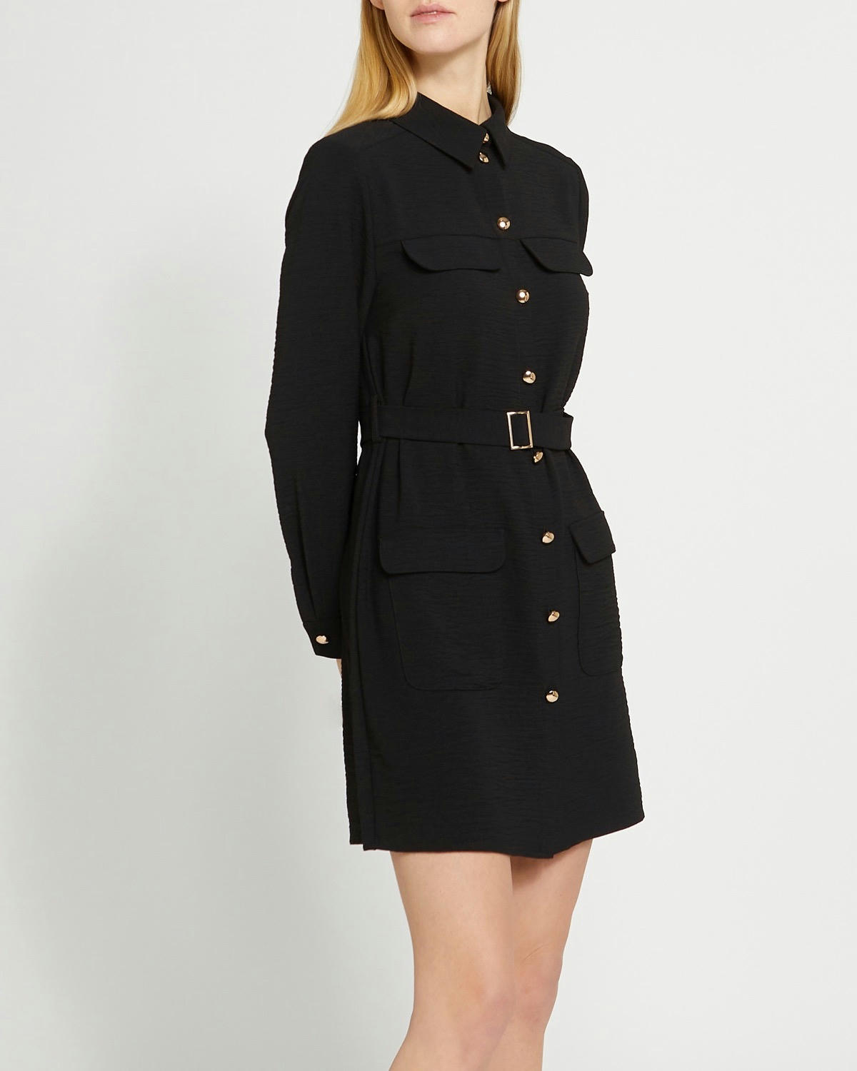 Military Utility Shirt Dress