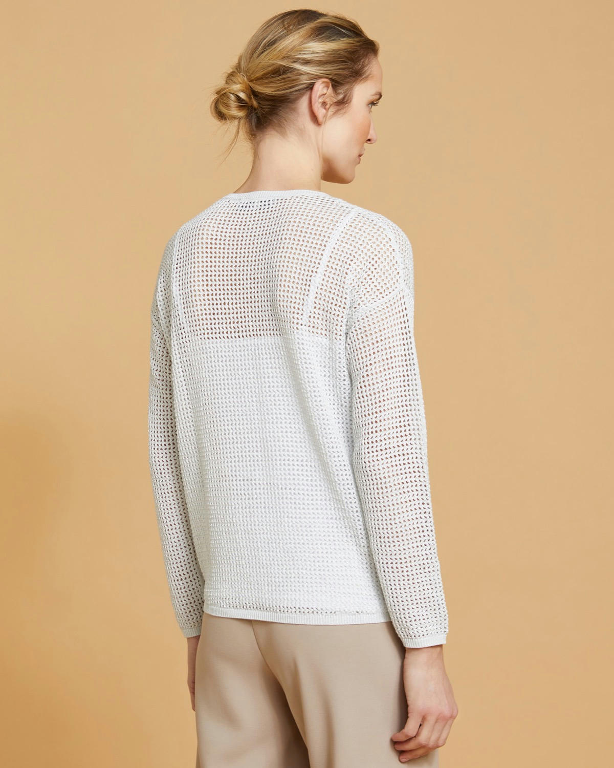 Paul Costelloe Living Studio Ivory Lurex Jumper