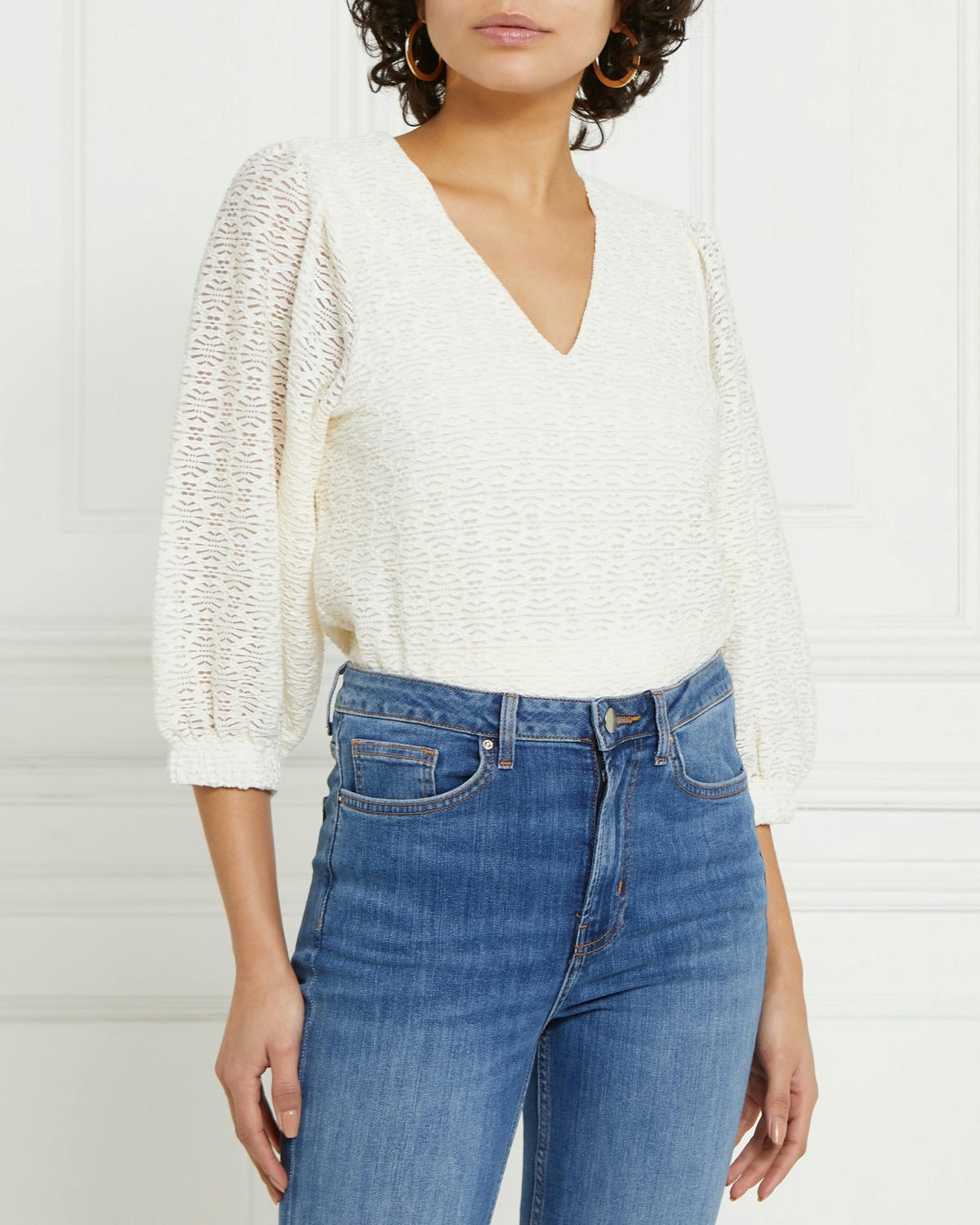 Gallery Texture Puff Sleeve Top