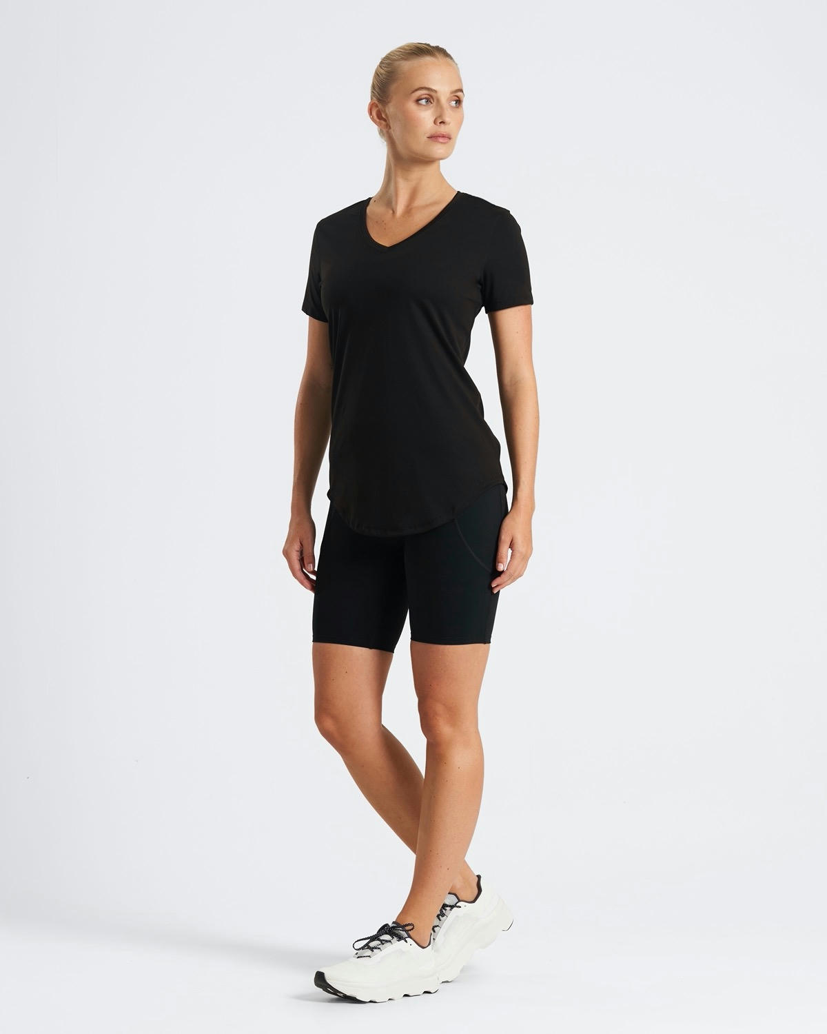 Powercut Soft Feel Longline V-Neck T-Shirt
