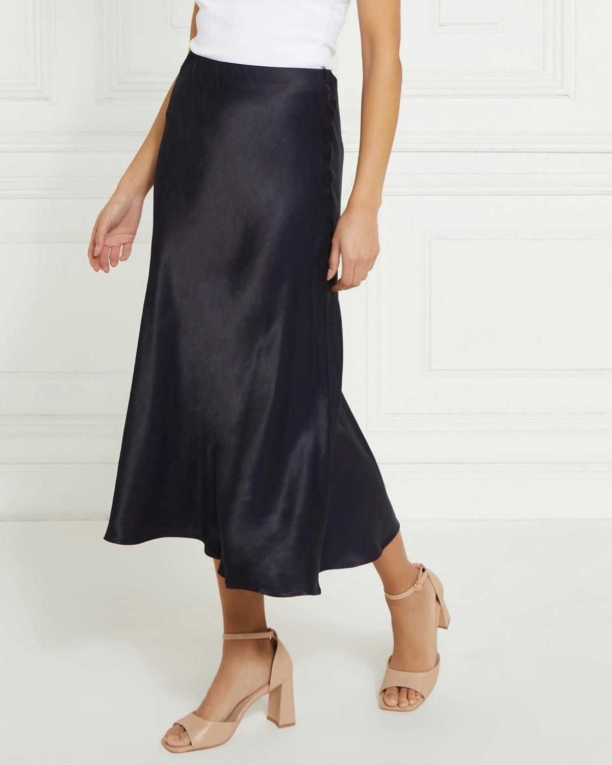 Gallery Satin Slip Skirt
