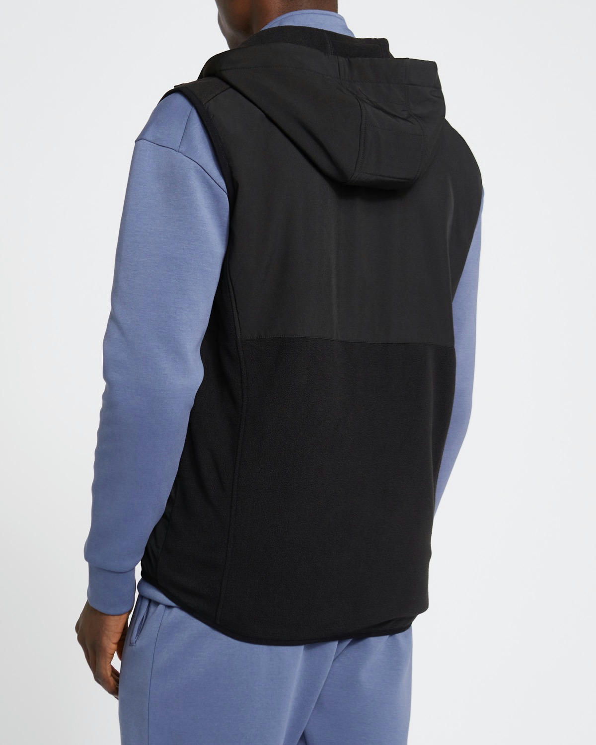 Woven Panel Fleece Gilet