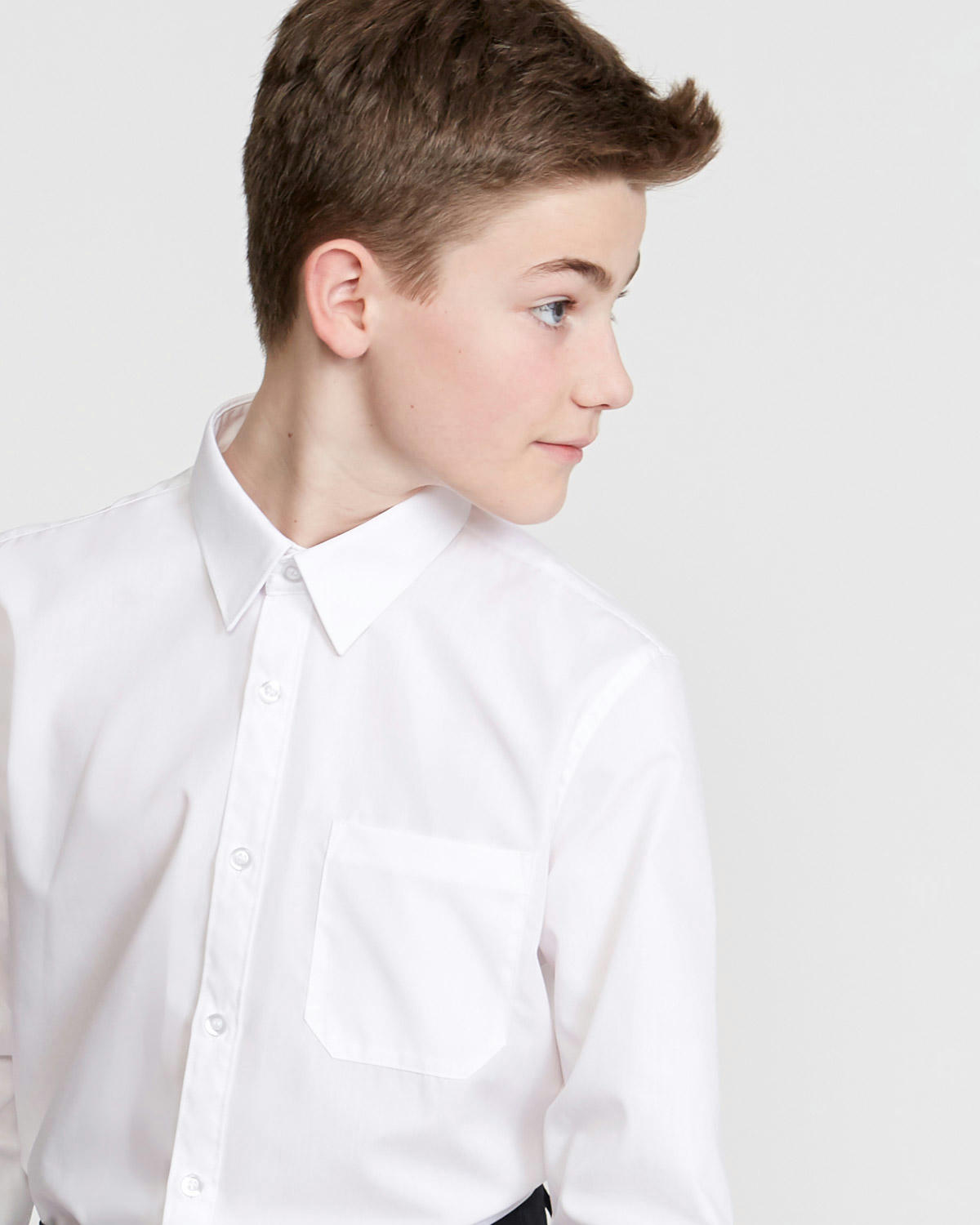 Long-Sleeved Non Iron Shirt - Pack of 3 - (4-16 Years)