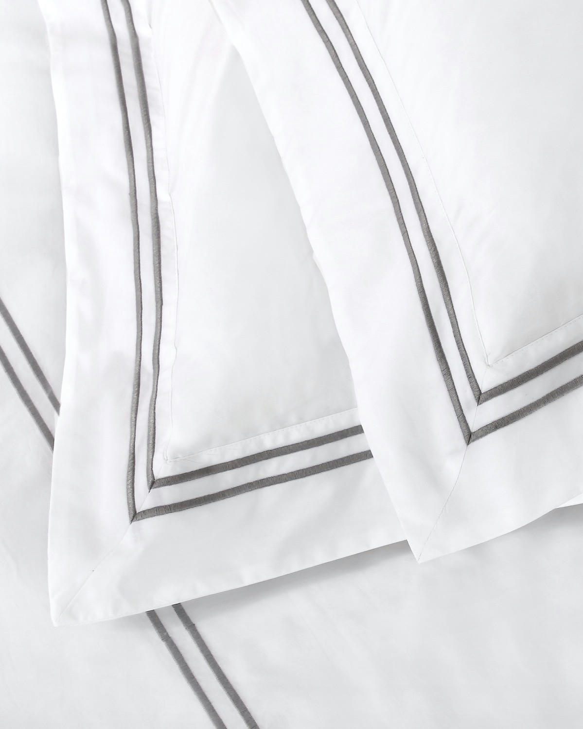 Francis Brennan the Collection Grey Double Stripe Duvet Cover