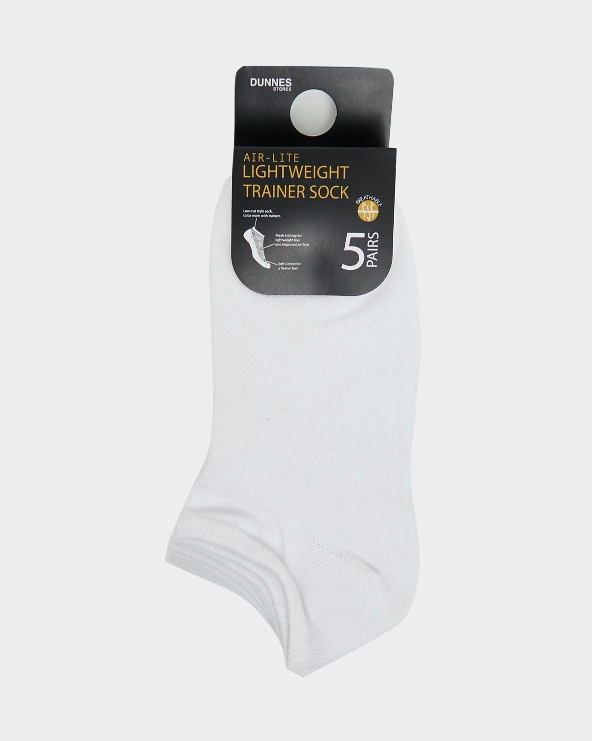 Breathable Trainer Socks - Pack Of 5