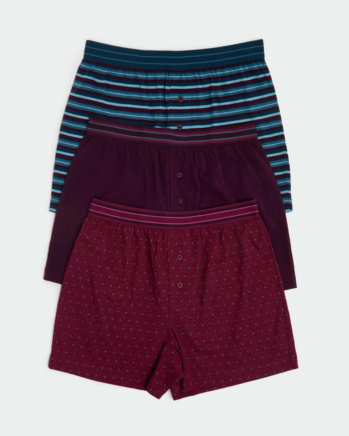 Cotton Rich Loose Fit Boxers (3 Pack)