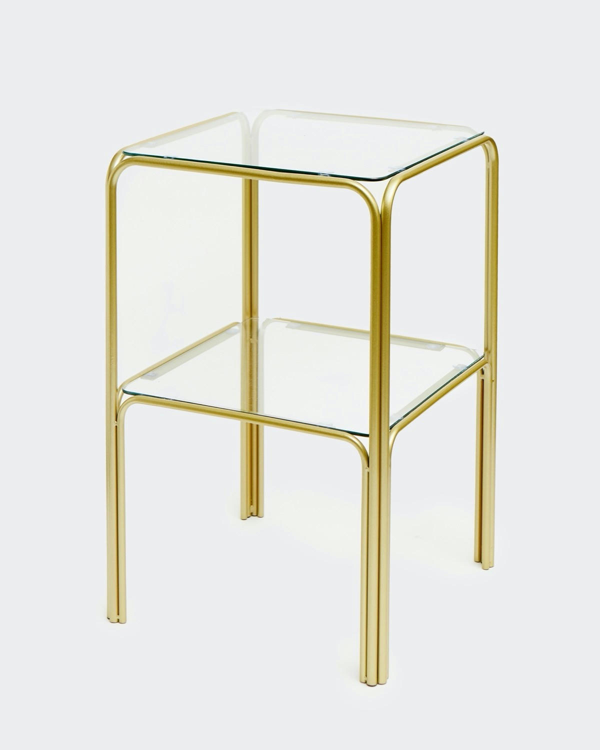 Carolyn Donnelly Eclectic Two Tier Glass Side Table
