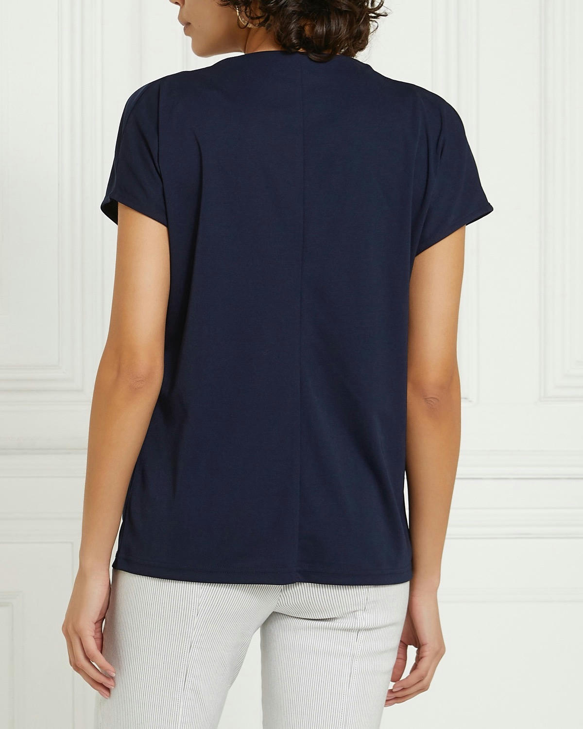 Gallery Cowl Neck Cap Sleeve Top
