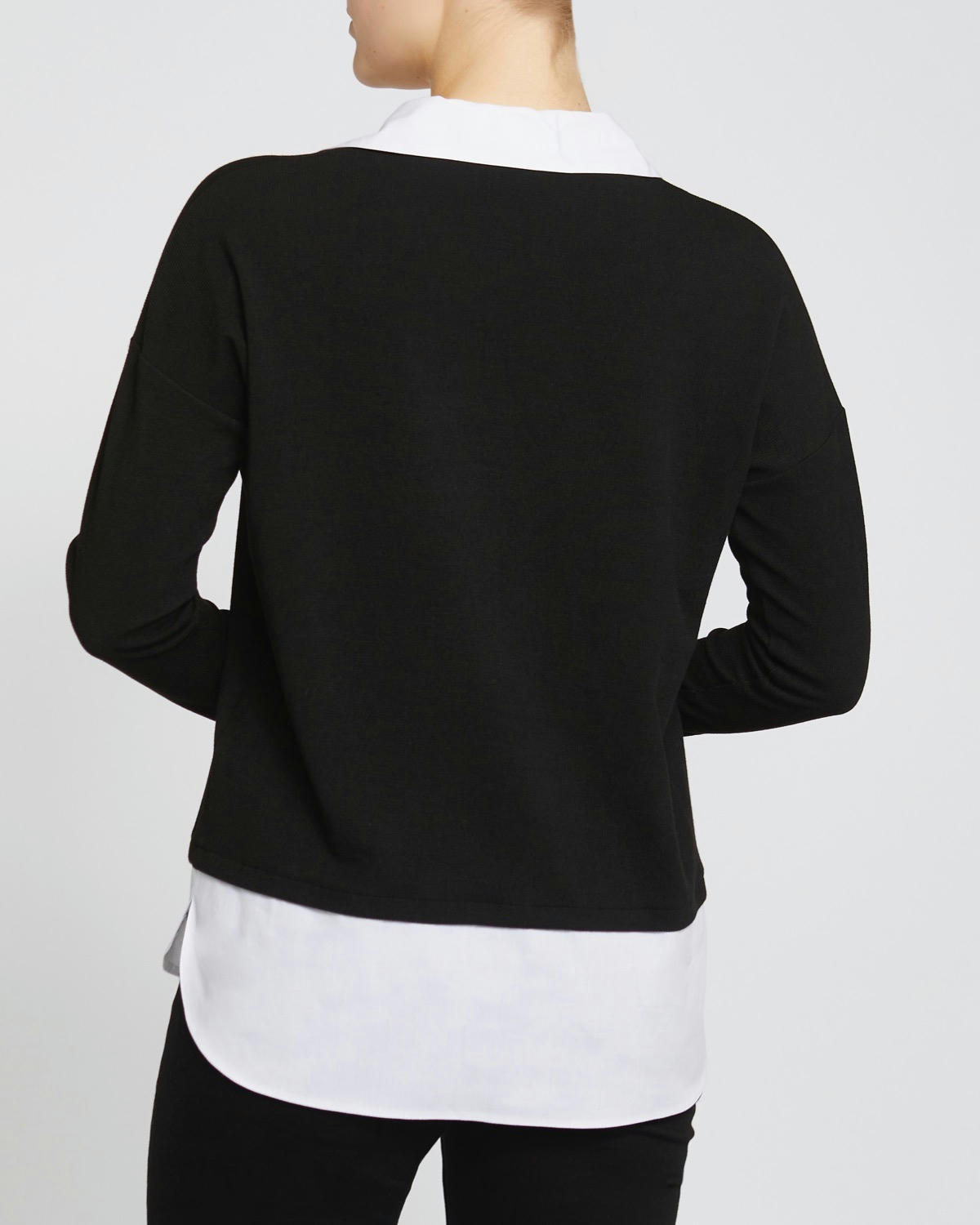 Plain Shirt Twofer Top