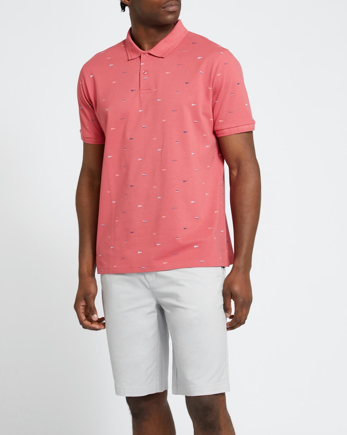 Print Pique Polo Shirt