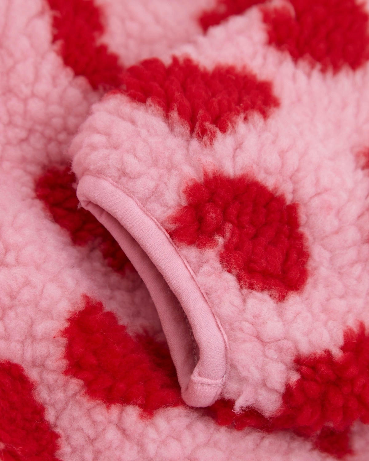 Heart Print Borg Zip Through Hoodie (3 months-4 years)