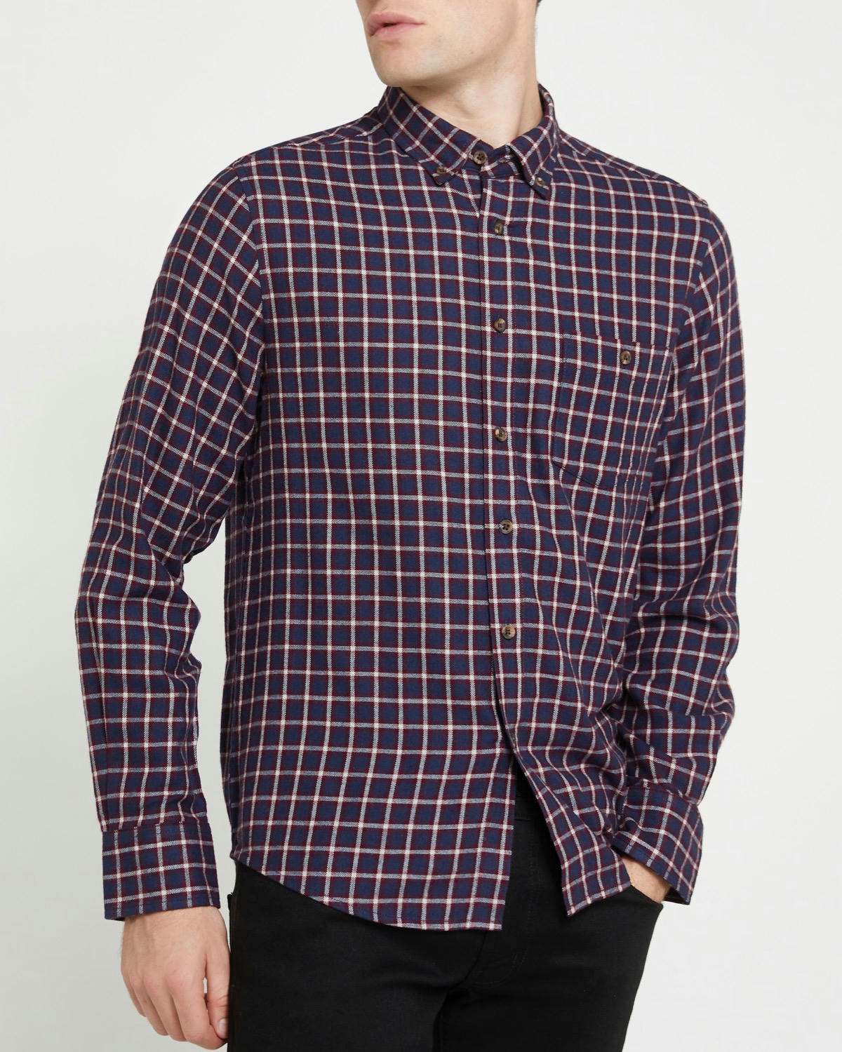 Regular Fit Brushed Check Shirt