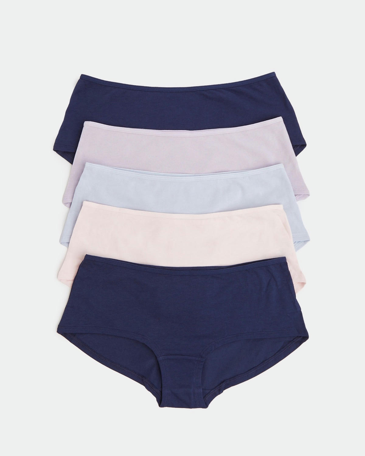 Plain Cotton-Rich Shorts - Pack of 5