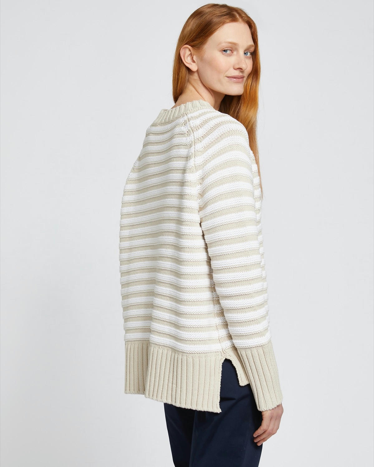 Carolyn Donnelly The Edit Stripe Crew Neck Sweater