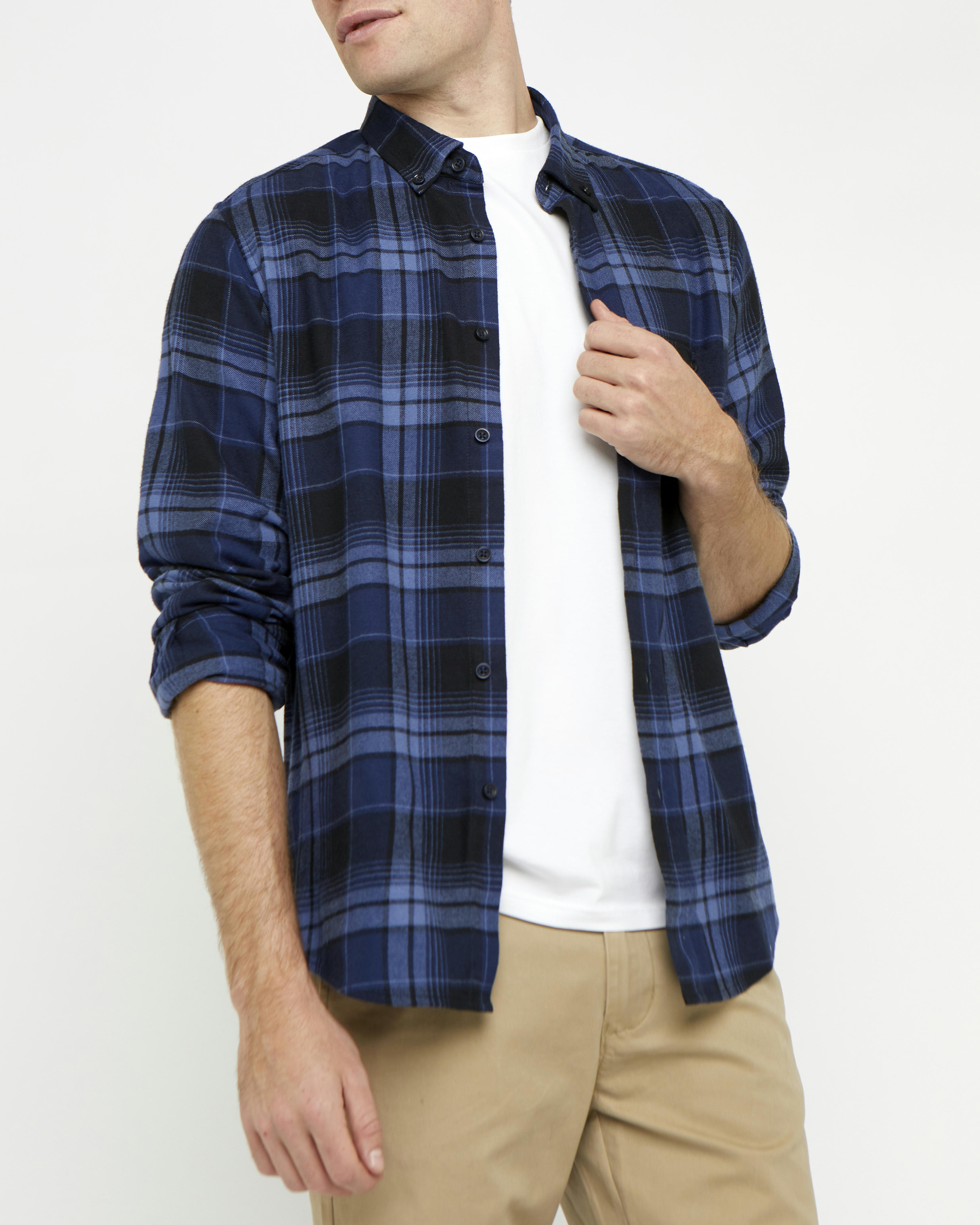Regular Fit Brushed Check Shirt