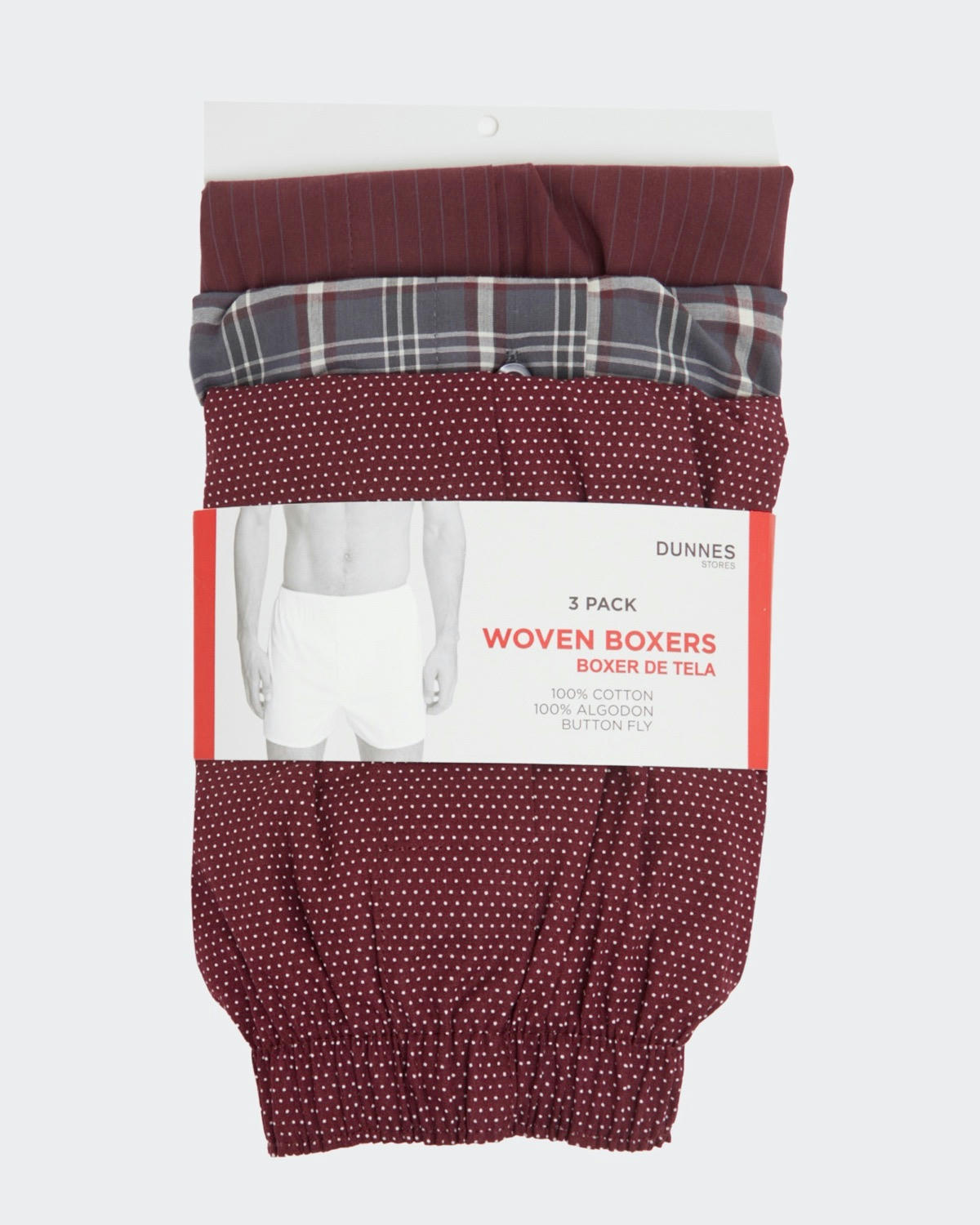 Pure Cotton Woven Boxers - Pack Of 3