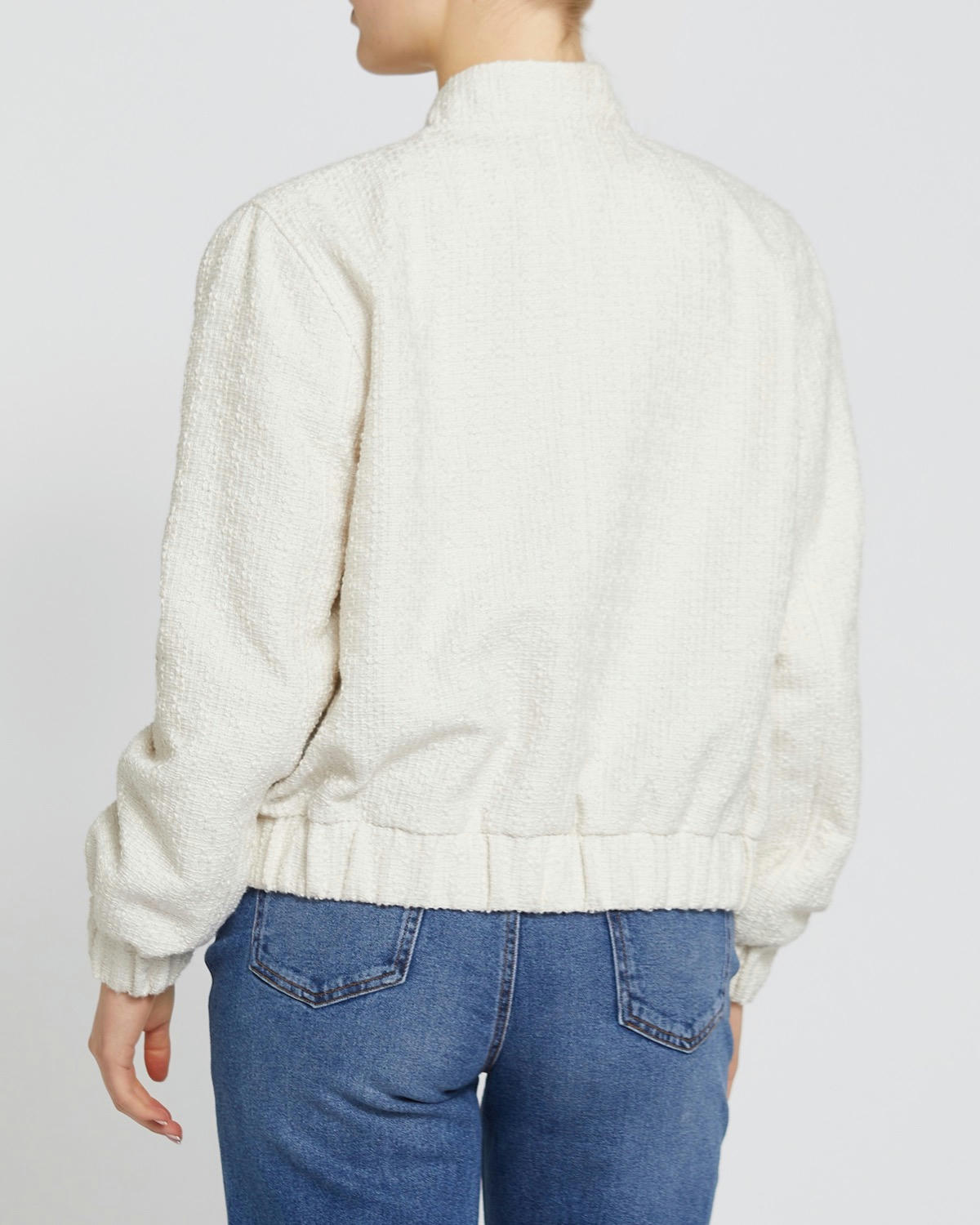 Bouclé Bomber Jacket