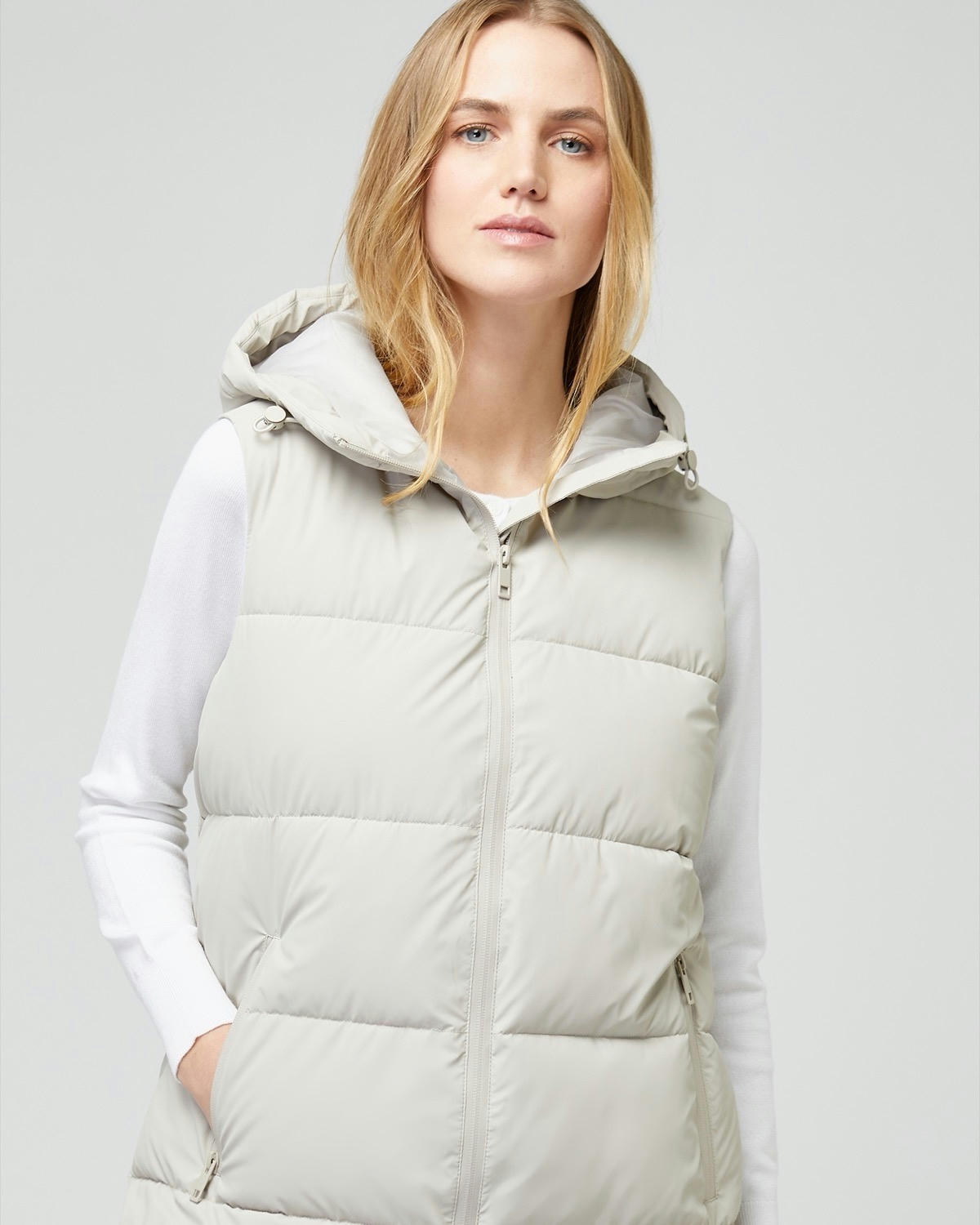 Padded Hooded Midi Gilet