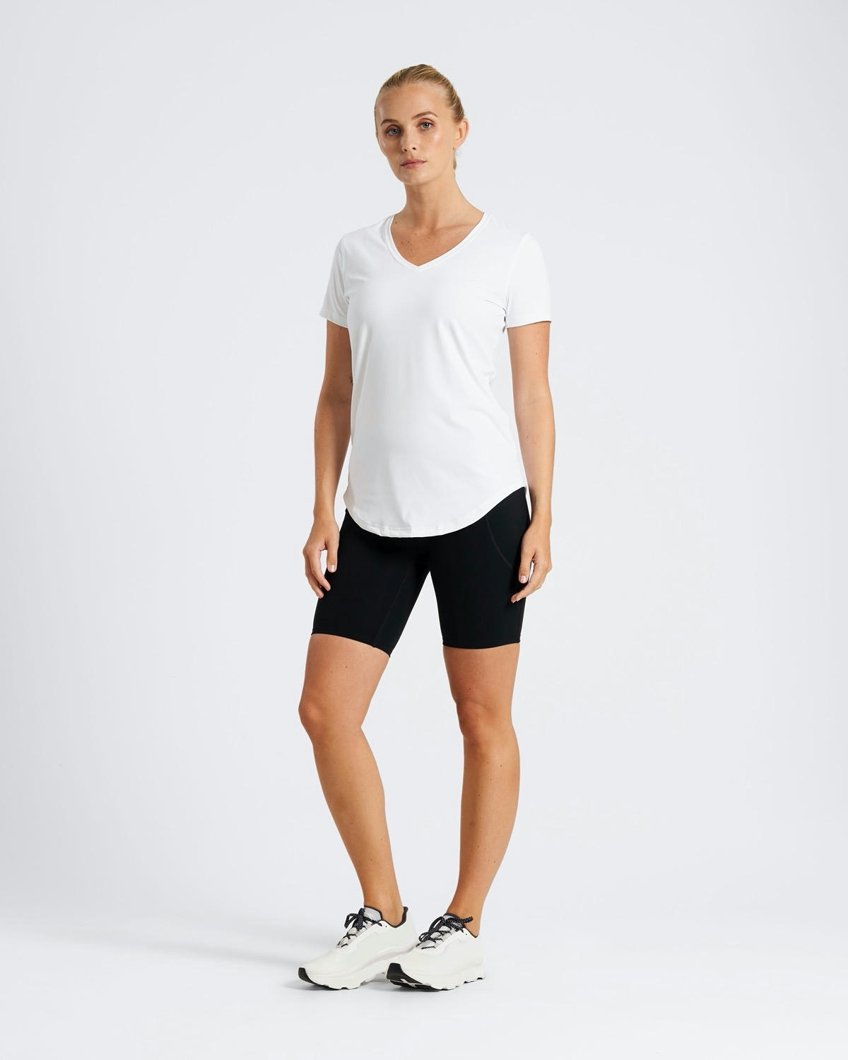 Powercut Soft Feel Longline V-Neck T-Shirt