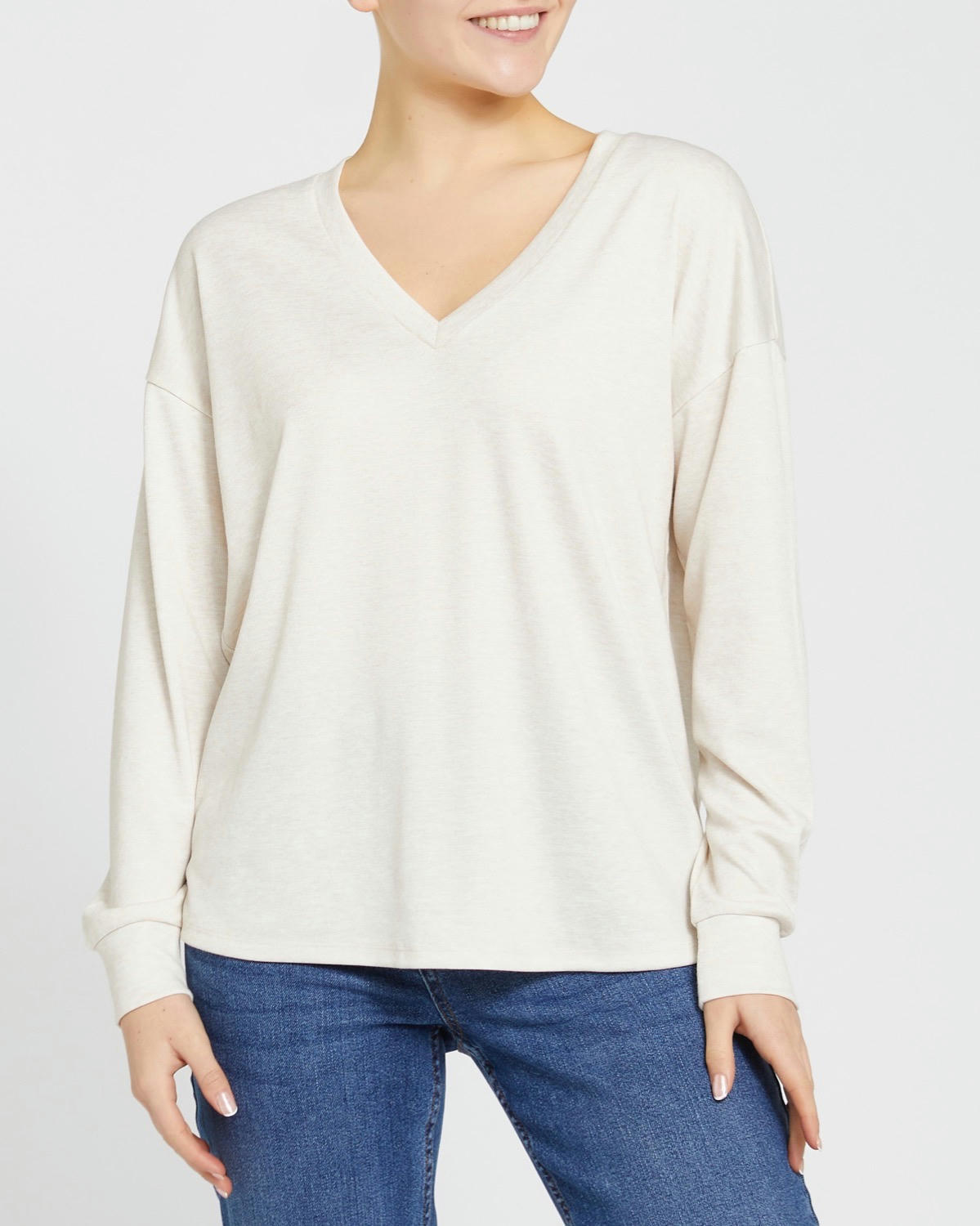 V-Neck Soft Rib Top