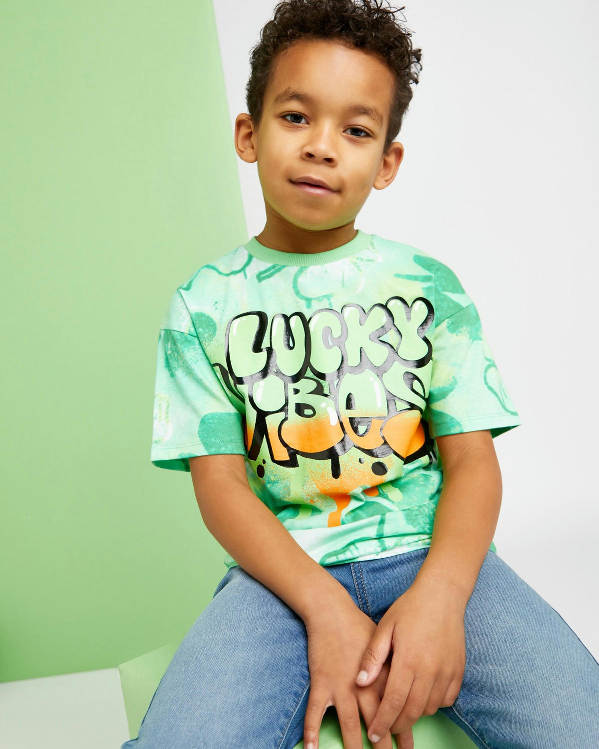 St Patrick's Day Green Shamrock T-Shirt (3-14 Years)
