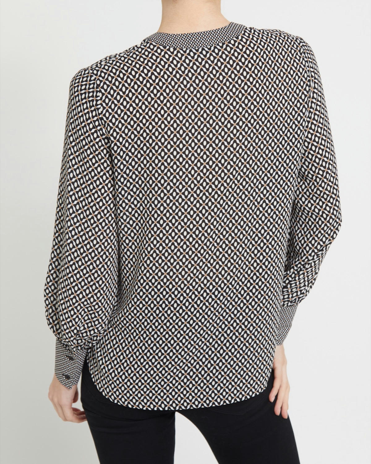 Geometric Print Blouse