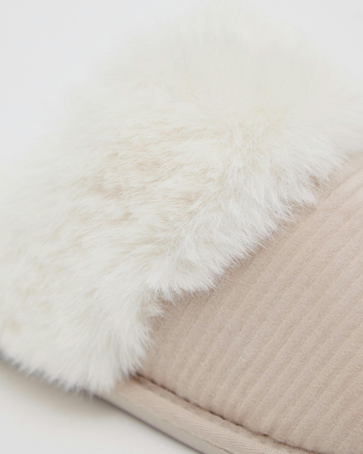 Rib Velour Mule Slippers
