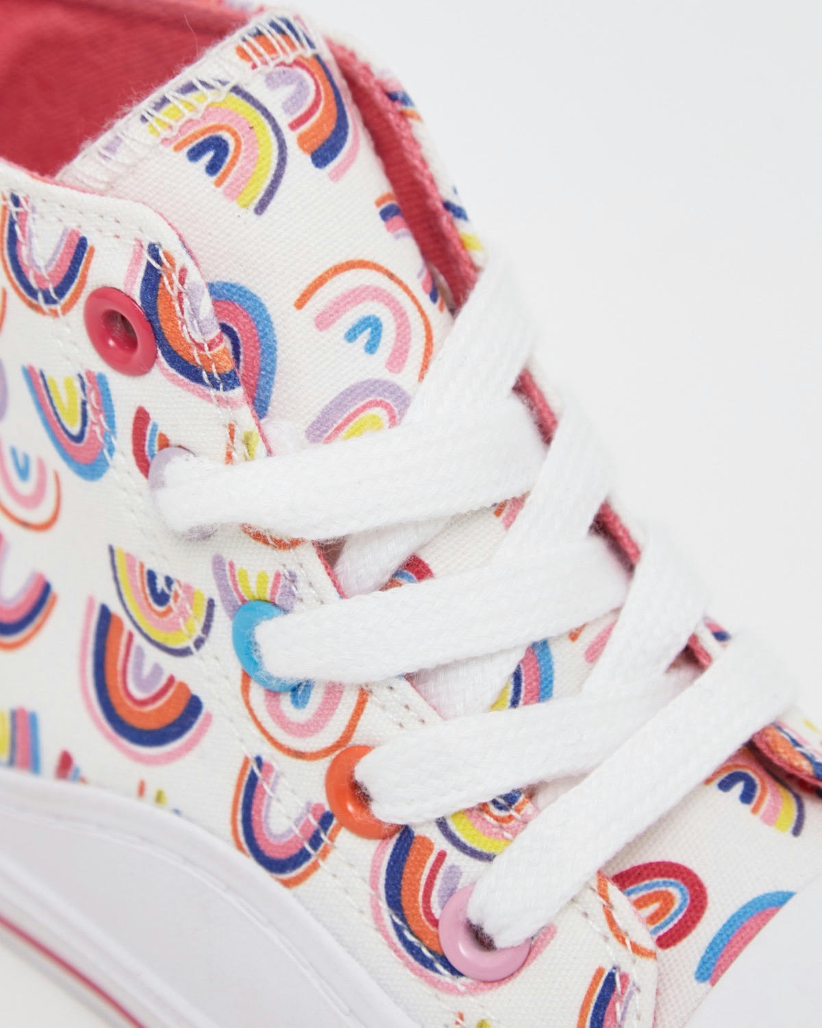 Rainbow High Top Canvas Trainers
