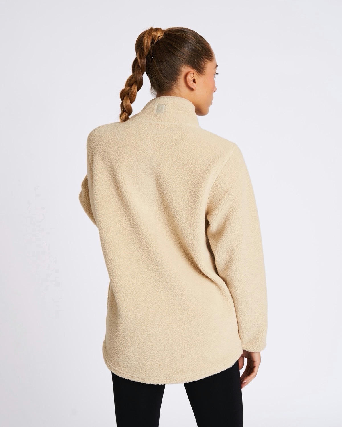 Powercut Ascend Quarter Zip Fleece in Pumice