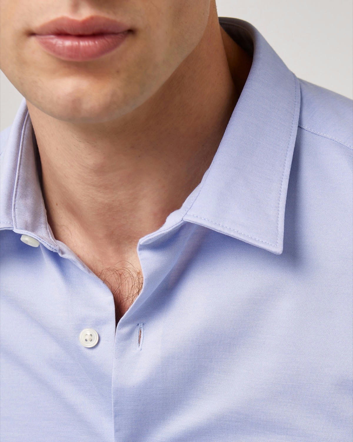 Tailored Fit Long Sleeved Knitted Stretch Shirt