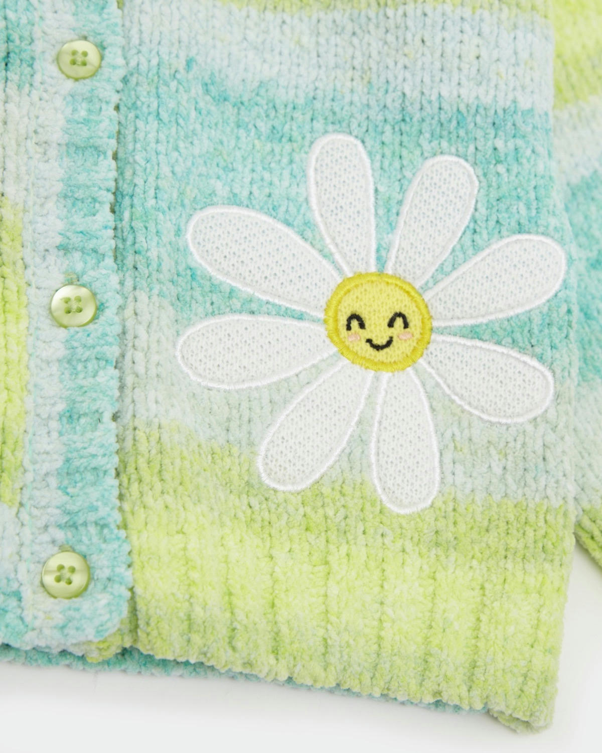 Space Dye Daisy Knitted Cardigan (6 Months-5 Years)