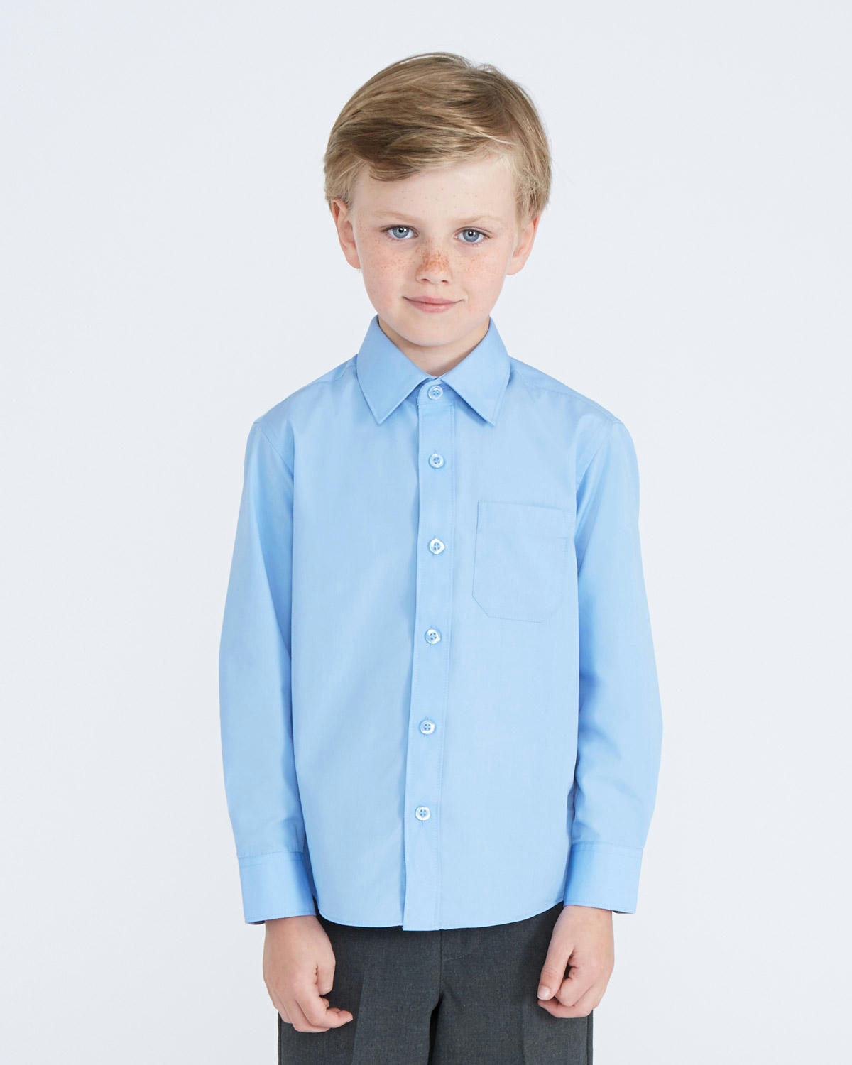 Long-Sleeved Easy Iron Shirt - Pack Of 3 - (4-16 Years)