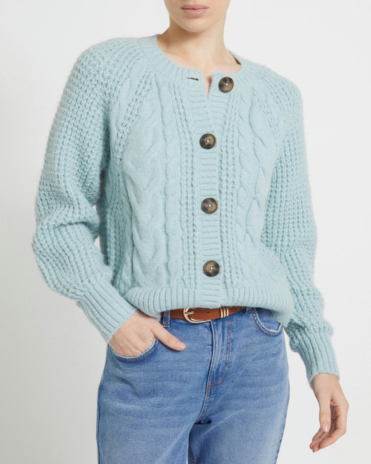 Round Neck Cardigan